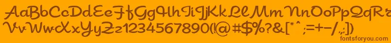 Sahara Font – Brown Fonts on Orange Background
