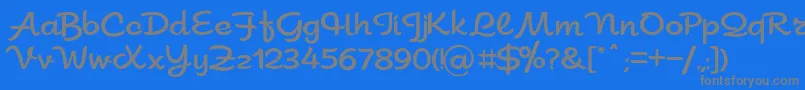 Sahara Font – Gray Fonts on Blue Background