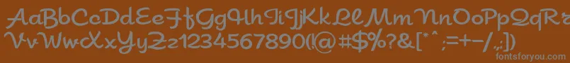 Sahara Font – Gray Fonts on Brown Background