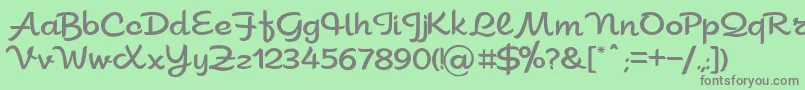 Sahara Font – Gray Fonts on Green Background
