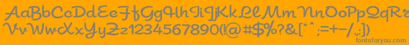 Sahara Font – Gray Fonts on Orange Background