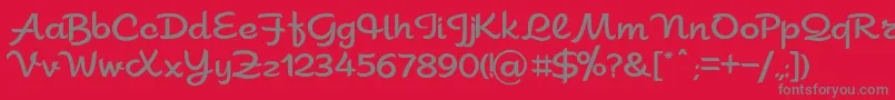 Sahara Font – Gray Fonts on Red Background