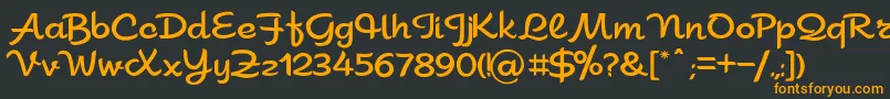 Sahara Font – Orange Fonts on Black Background
