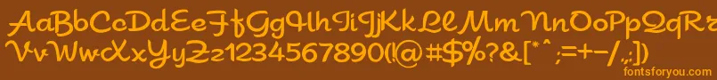 Sahara Font – Orange Fonts on Brown Background