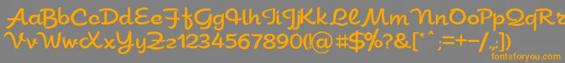 Sahara Font – Orange Fonts on Gray Background