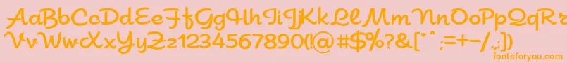 Sahara Font – Orange Fonts on Pink Background