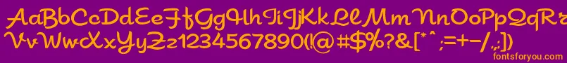 Sahara Font – Orange Fonts on Purple Background