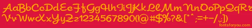 Sahara Font – Orange Fonts on Red Background