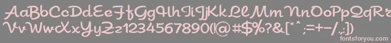 Sahara Font – Pink Fonts on Gray Background
