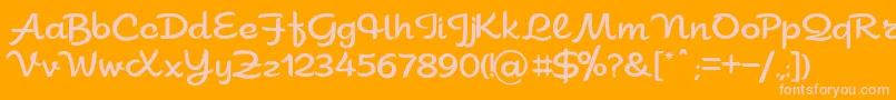 Sahara Font – Pink Fonts on Orange Background