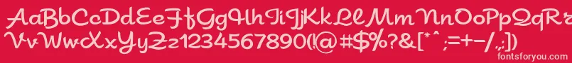 Sahara Font – Pink Fonts on Red Background