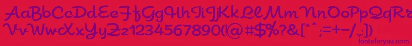 Sahara Font – Purple Fonts on Red Background