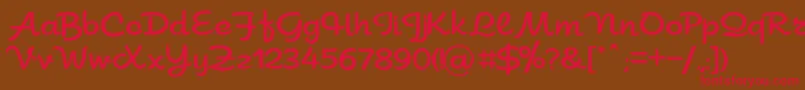 Sahara Font – Red Fonts on Brown Background