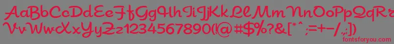 Sahara Font – Red Fonts on Gray Background