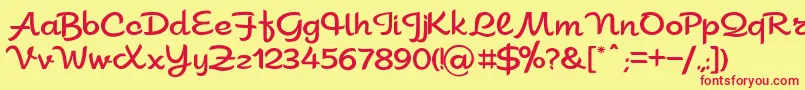 Sahara Font – Red Fonts on Yellow Background
