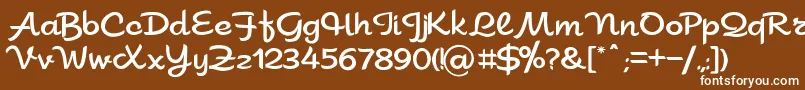 Sahara Font – White Fonts on Brown Background