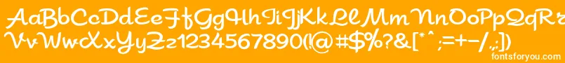 Sahara Font – White Fonts on Orange Background