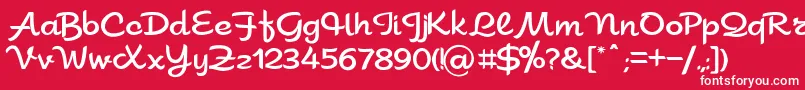 Sahara Font – White Fonts on Red Background