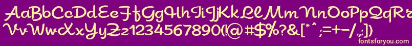 Шрифт Sahara – жёлтые шрифты на фиолетовом фоне