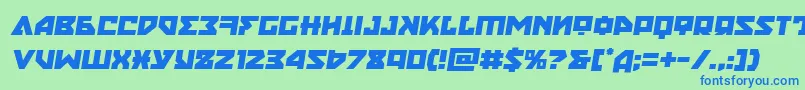 Nyetsemital Font – Blue Fonts on Green Background