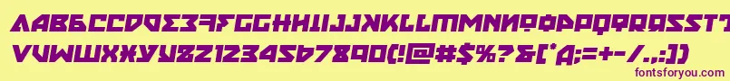 Nyetsemital Font – Purple Fonts on Yellow Background