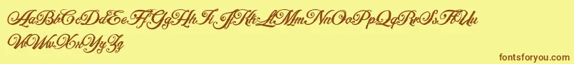 ArtonicPersonalUseOnly-Schriftart – Braune Schriften auf gelbem Hintergrund