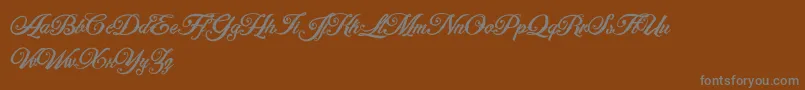 ArtonicPersonalUseOnly-Schriftart – Graue Schriften auf braunem Hintergrund
