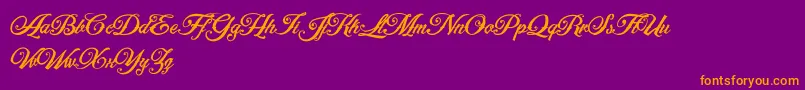 ArtonicPersonalUseOnly-Schriftart – Orangefarbene Schriften auf violettem Hintergrund