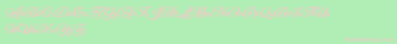 Fonte ArtonicPersonalUseOnly – fontes rosa em um fundo verde