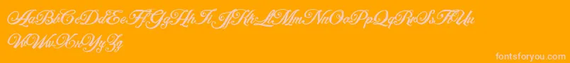 ArtonicPersonalUseOnly-Schriftart – Rosa Schriften auf orangefarbenem Hintergrund