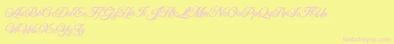 ArtonicPersonalUseOnly Font – Pink Fonts on Yellow Background