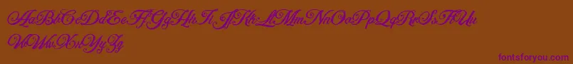 ArtonicPersonalUseOnly-Schriftart – Violette Schriften auf braunem Hintergrund
