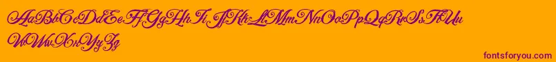 ArtonicPersonalUseOnly-Schriftart – Violette Schriften auf orangefarbenem Hintergrund