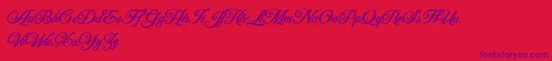 Шрифт ArtonicPersonalUseOnly – фиолетовые шрифты на красном фоне