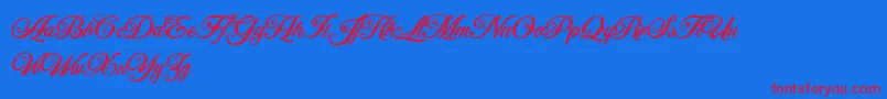 ArtonicPersonalUseOnly-Schriftart – Rote Schriften auf blauem Hintergrund