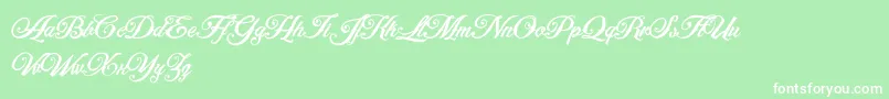 Fonte ArtonicPersonalUseOnly – fontes brancas em um fundo verde