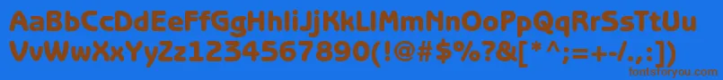 BenguiatgothicstdHeavy Font – Brown Fonts on Blue Background