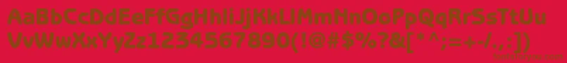 BenguiatgothicstdHeavy-fontti – ruskeat fontit punaisella taustalla