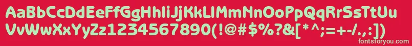 BenguiatgothicstdHeavy Font – Green Fonts on Red Background