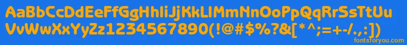 BenguiatgothicstdHeavy Font – Orange Fonts on Blue Background