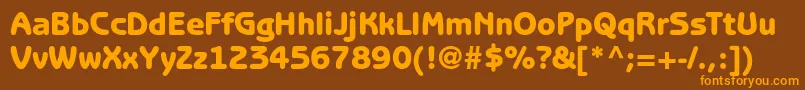 BenguiatgothicstdHeavy Font – Orange Fonts on Brown Background