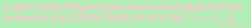BenguiatgothicstdHeavy-fontti – vaaleanpunaiset fontit vihreällä taustalla