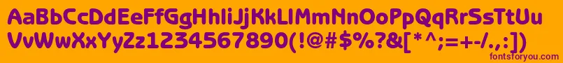 BenguiatgothicstdHeavy Font – Purple Fonts on Orange Background