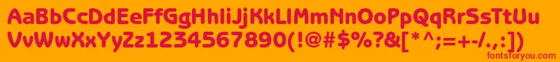 BenguiatgothicstdHeavy Font – Red Fonts on Orange Background