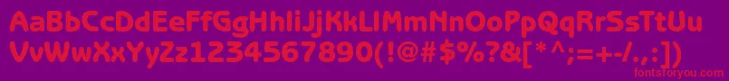 BenguiatgothicstdHeavy Font – Red Fonts on Purple Background