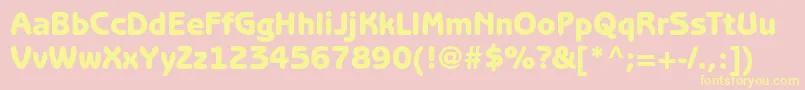 BenguiatgothicstdHeavy Font – Yellow Fonts on Pink Background