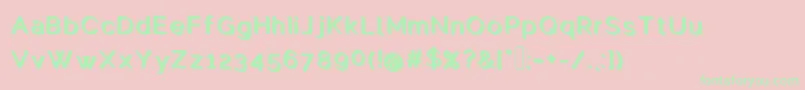 QuickRun Font – Green Fonts on Pink Background