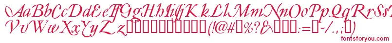 Ly Font – Red Fonts on White Background