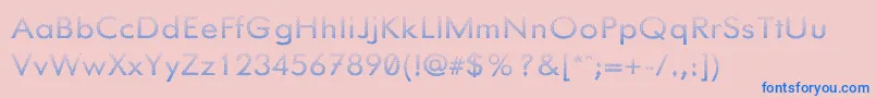 Knurled Font – Blue Fonts on Pink Background