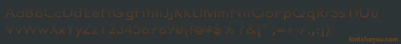 Knurled-fontti – ruskeat fontit mustalla taustalla